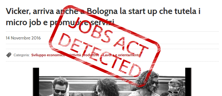 Vicker o son desto? Ovvero l’apologia del lavoro precario 2.0 sul sito del Comune di Bologna