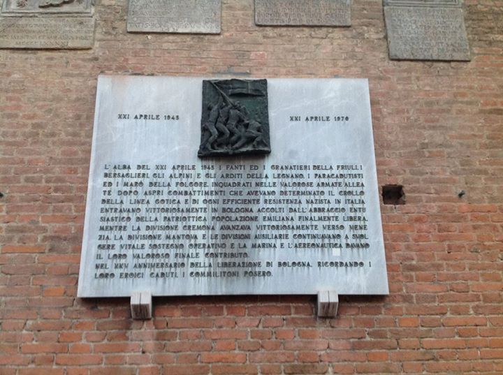 21 Aprile 1945 – 21 Aprile 2017. Bologna liberata, Bologna non dimentica!