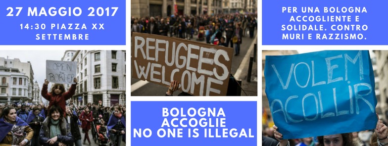 In piazza per la marcia Bologna accoglie – No one is illegal