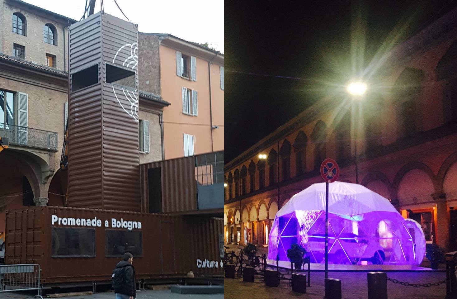 Paesaggi e miraggi in piazza Verdi e piazza Galvani. E intanto L’Altro Spazio colleziona multe