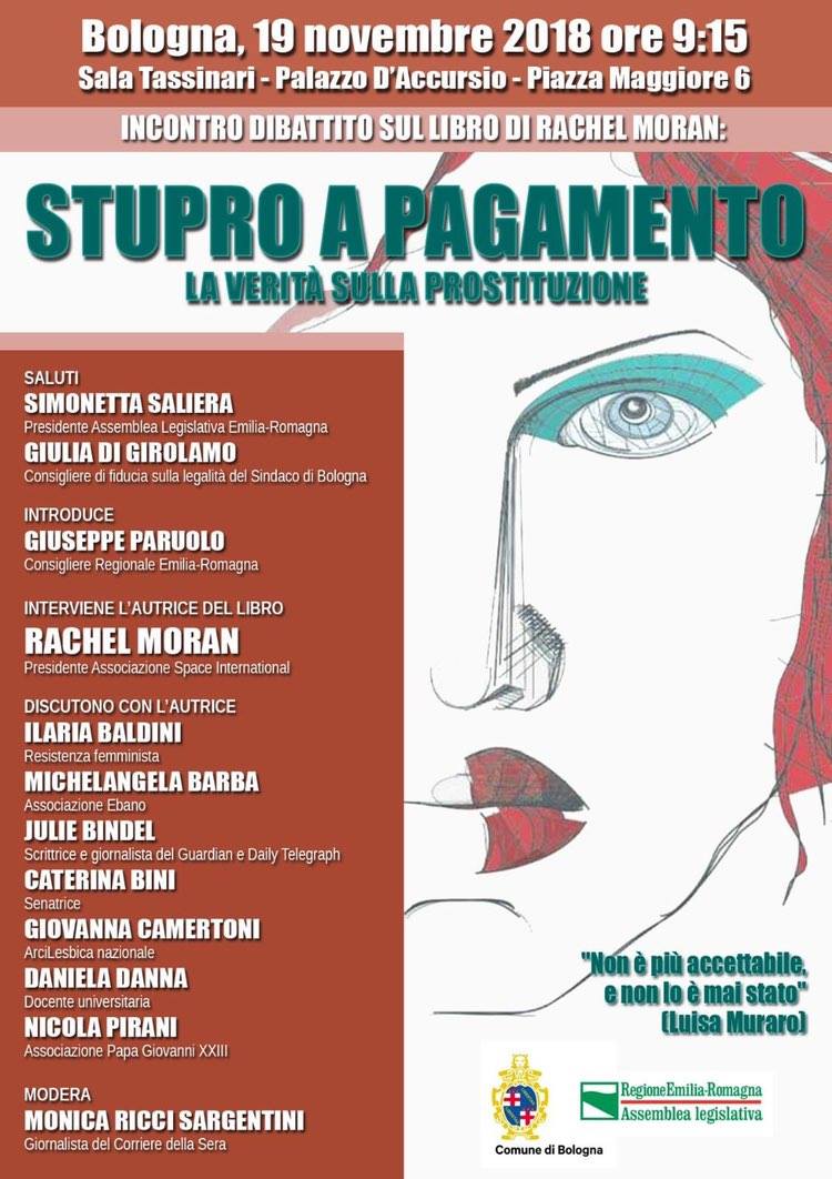 Comune e regione ritirino il loro coinvolgimento dall’evento “Stupro a pagamento. La verità sulla prostituzione”