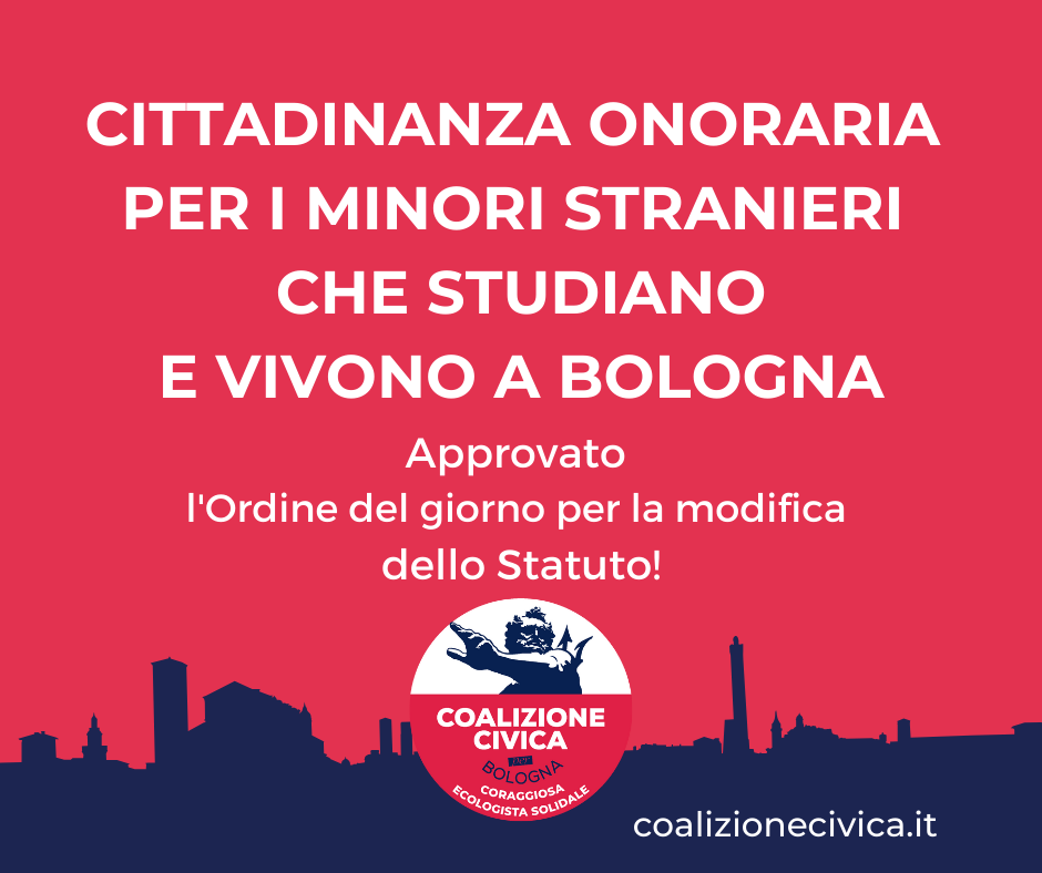 Introduzione del principio dello “ius soli” nello Statuto Comunale e istituzione della cittadinanza onoraria per i minori nati in Italia o che studiano in città: approvato l’Odg!