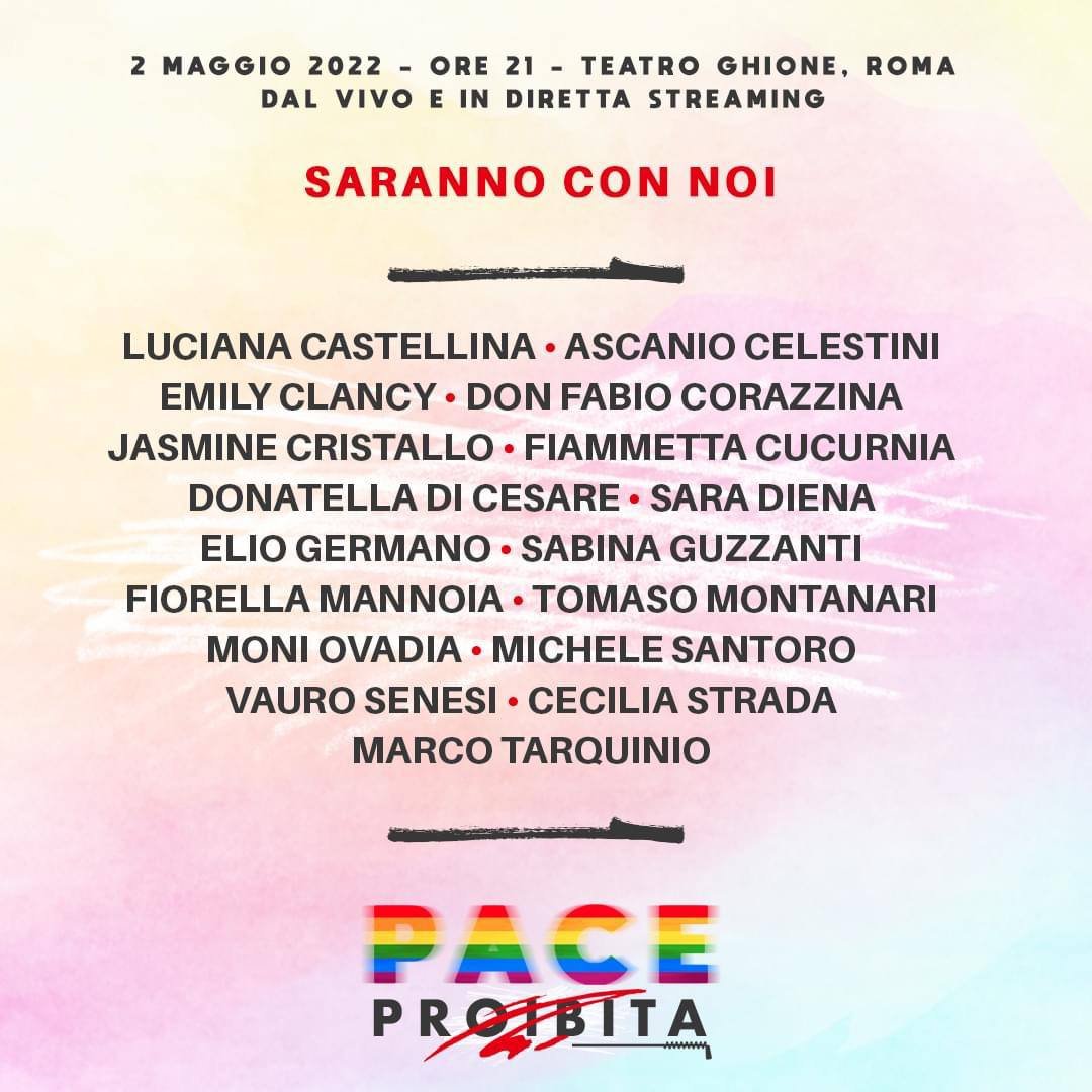 Pace proibita: questa sera alle 21 al Teatro Ghione e in streaming