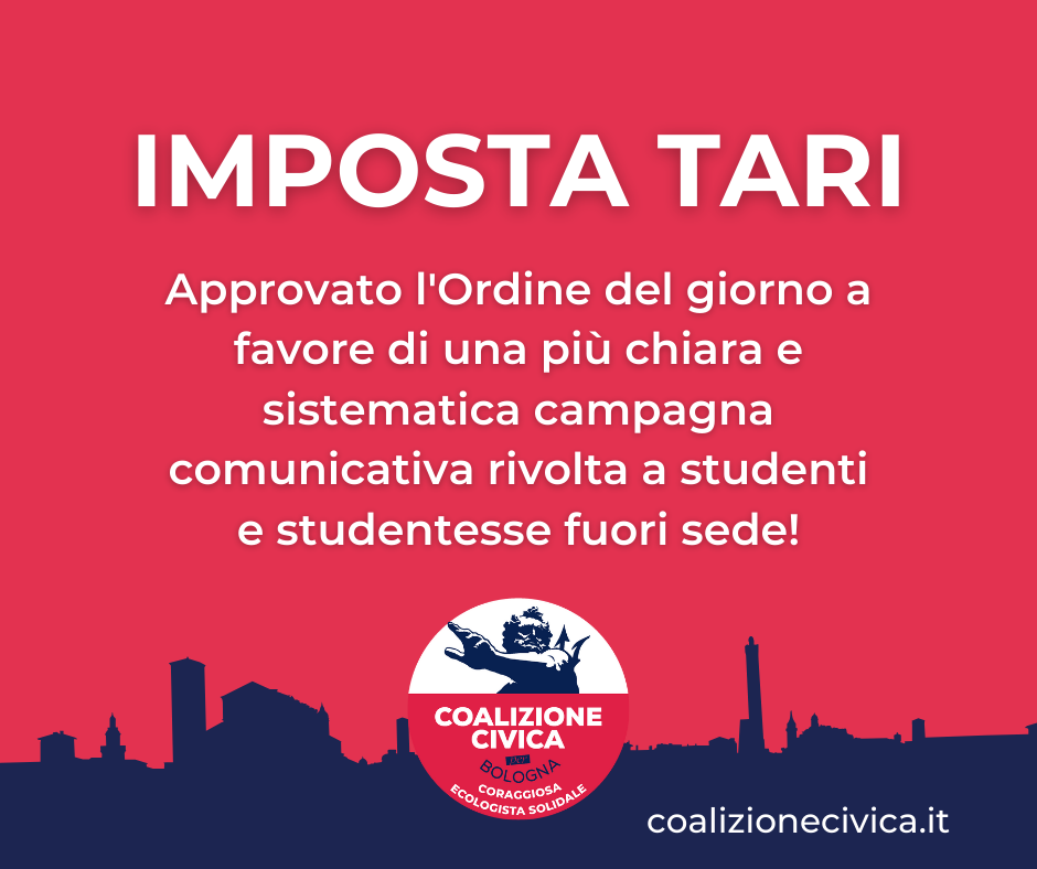 Approvato all’unanimità l’Ordine del giorno a favore di una campagna comunicativa sull’imposta TARI rivolta a studenti e studentesse fuori sede.