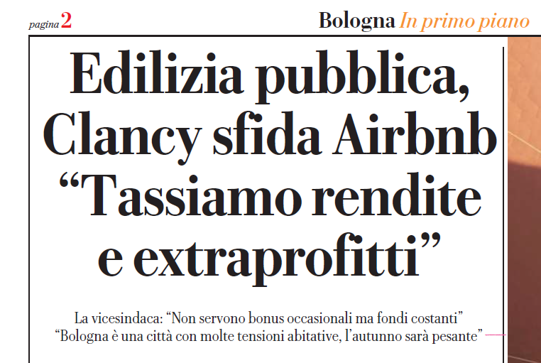 Non bonus occasionali, ma fondi continui a sostegno di politiche di lungo respiro sulla casa. Le dichiarazioni della Vicesindaca Emily Clancy.