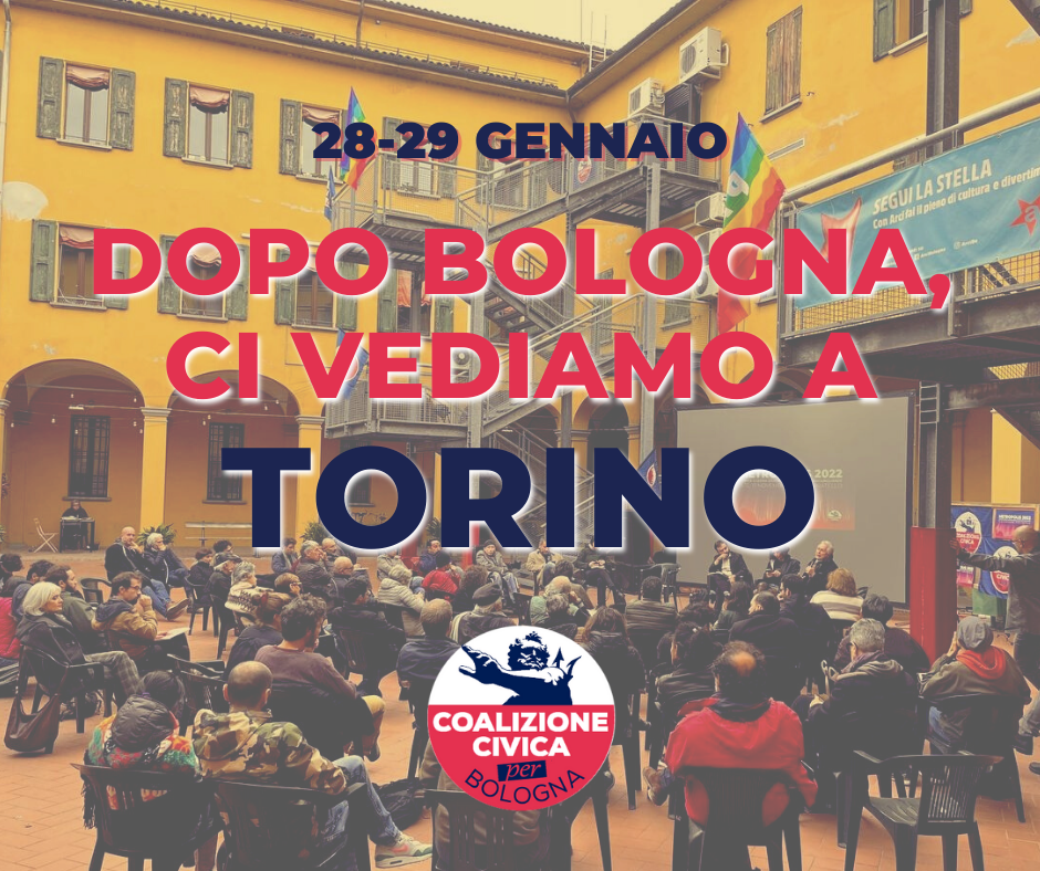 28-29 Gennaio: dopo Bologna, ci vediamo a Torino.