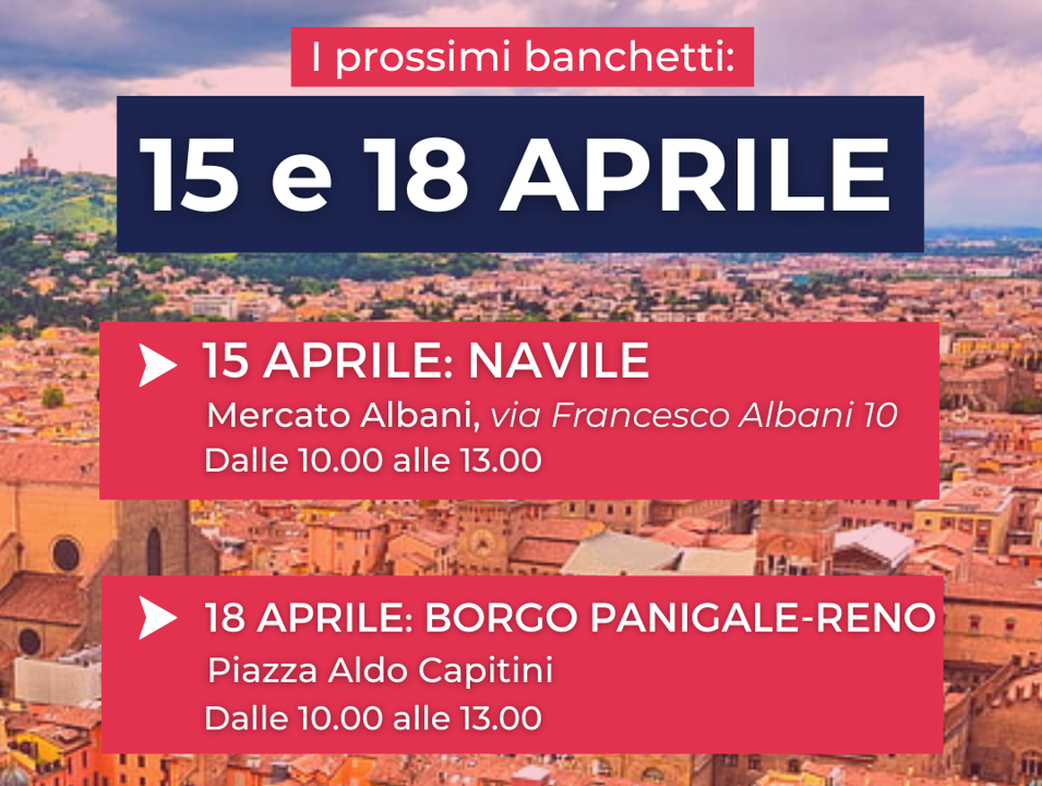 INCONTRIAMOCI NEI QUARTIERI! Al via i nostri banchetti in città.