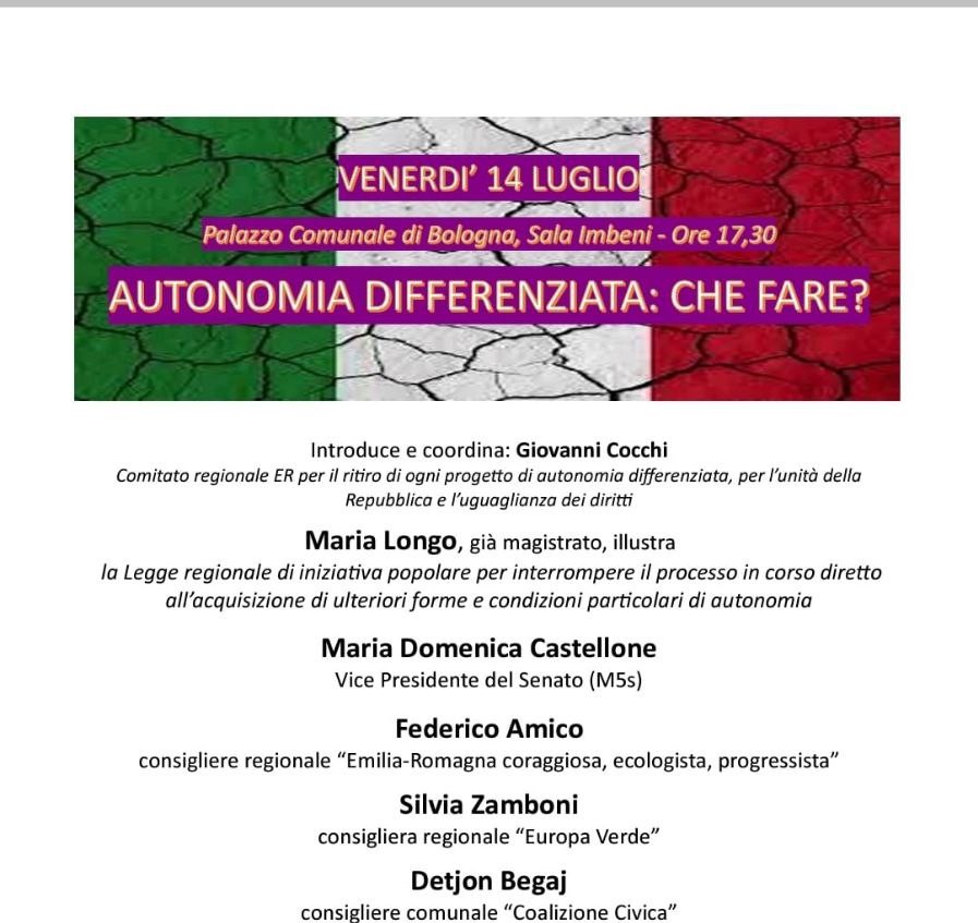 Autonomia differenziata che fare?