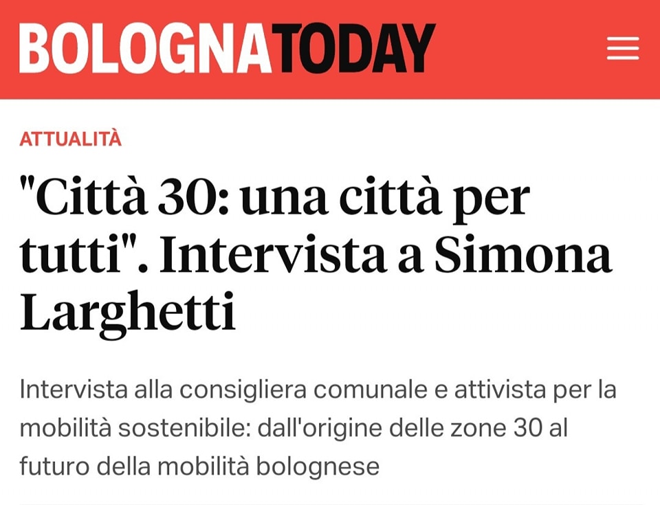 CIttà 30 e mobilità sostenibile a Bologna.