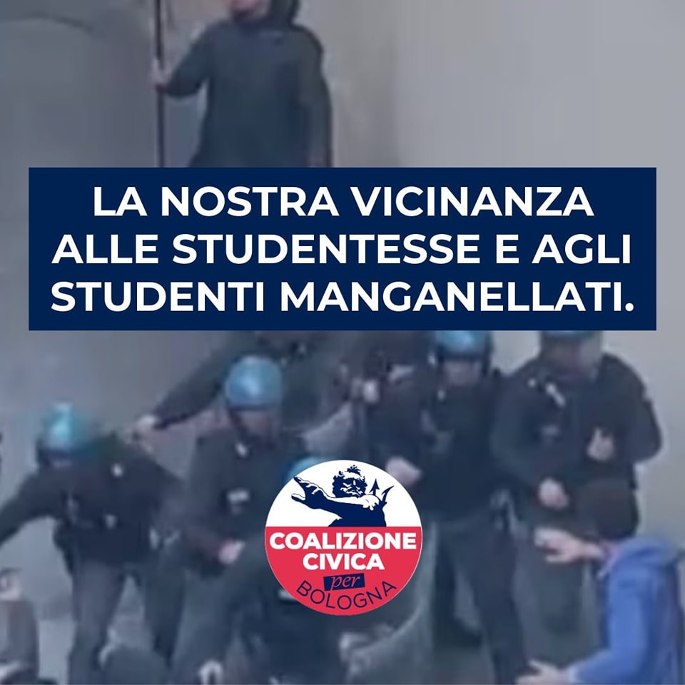 La nostra vicinanza alle studentesse e agli studenti manganellati.