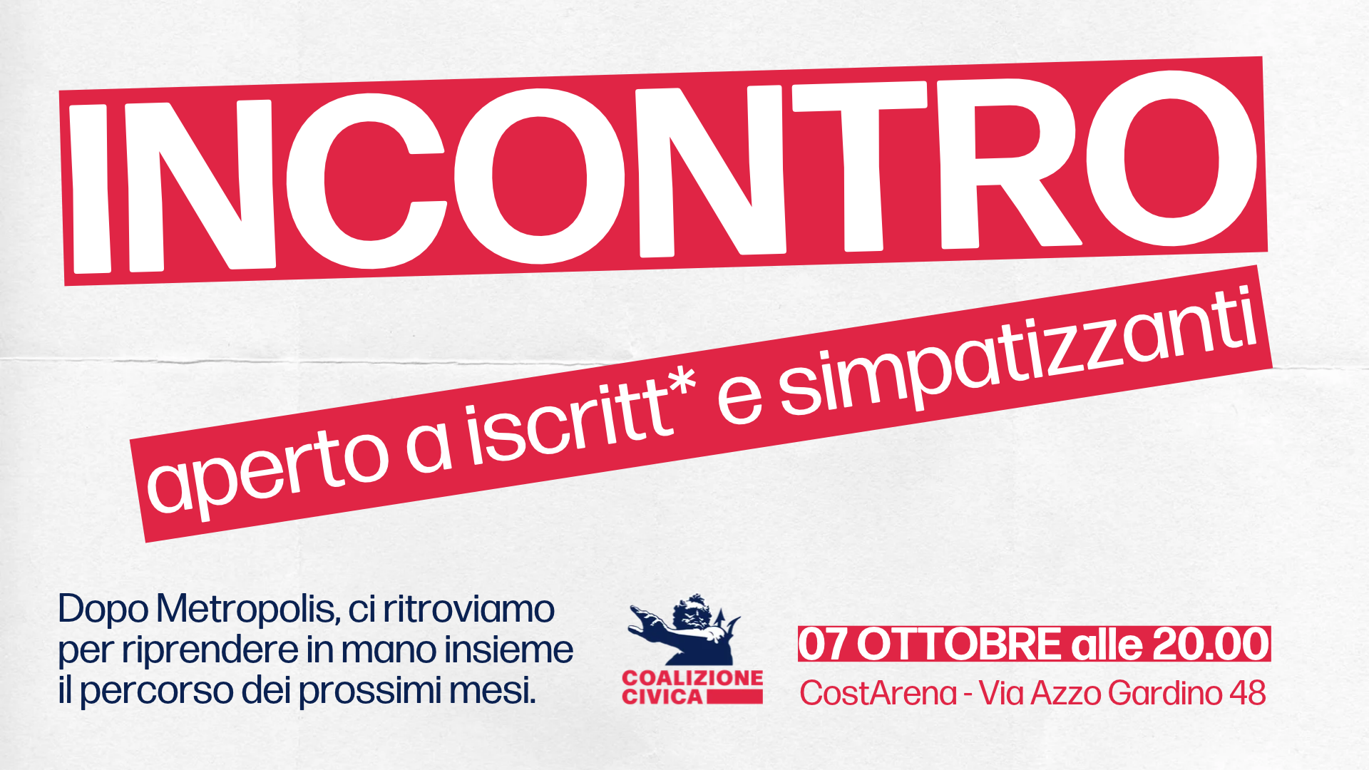 INCONTRO APERTO A ISCRITT* E SIMPATIZZANTI.